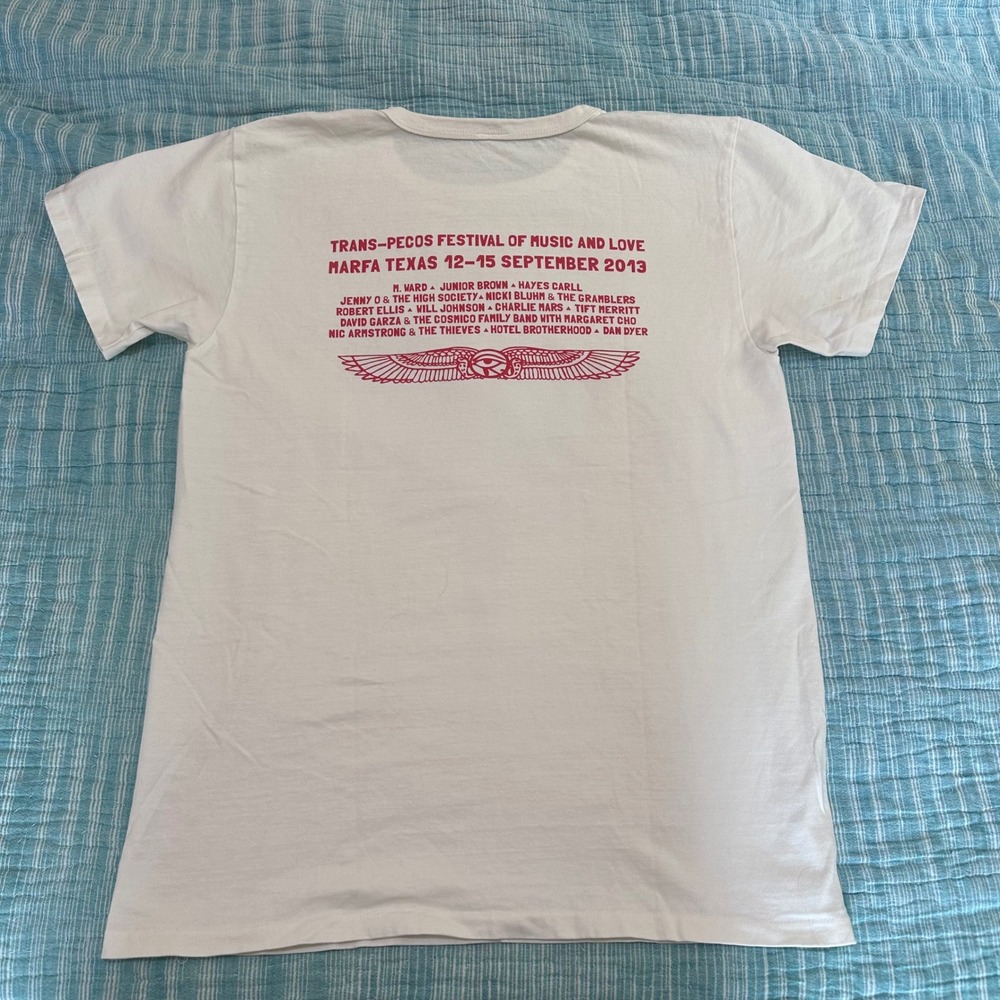 Filth Mart El Cosmico Trans-Pecos Music Festival T-Shirt Marfa Texas White M - Picture 3 of 3